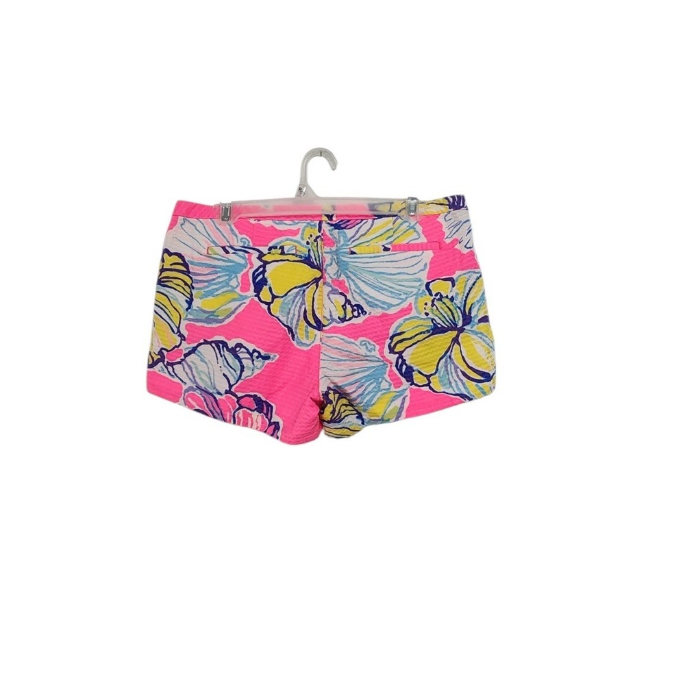 Lilly Pulitzer Callahan Shorts Womens 6 Pink Shell Floral Print Excellent